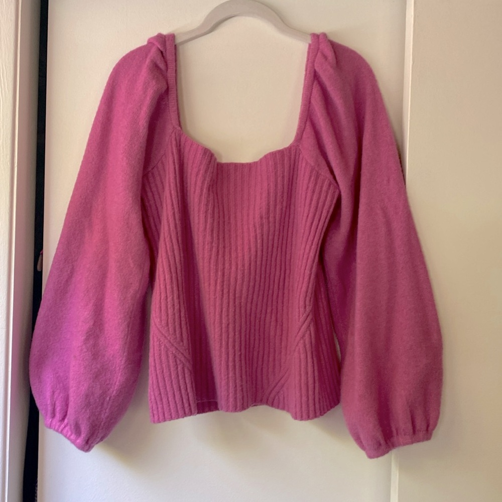 Nordstrom Halogen Pink Bell Sleeve Sweater